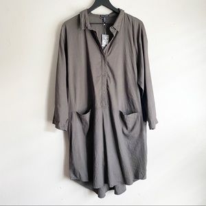 Eileen Fisher Linen Rye Classic Clr Dress Size Extra Large XL excellent conditio